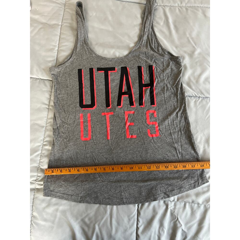 VS PINK Utah Utes red and gray tank top size S‎ 60% cotton 40% polyester ￼
